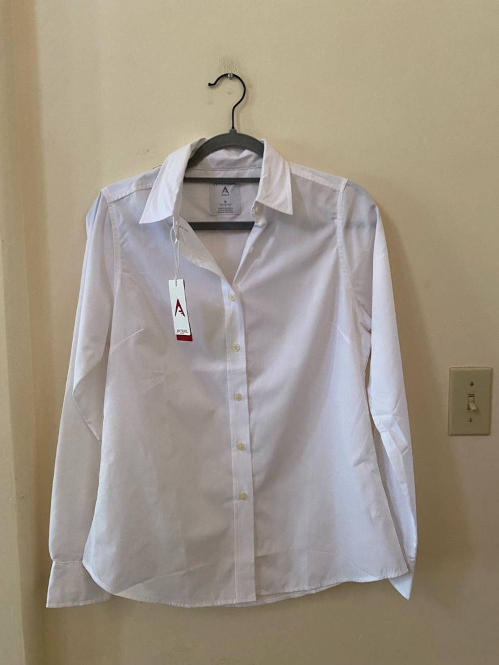 NWT Antigua Women's Dynasty White Button Down Shirt Dress Blouse Size M - Picture 2 of 7